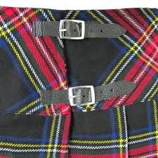 Tartanista Black Stewart Tartan 20 Inch Kilt Skirt Size Us 14 W36