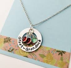Birthstone Jewelry For Grandma Great Grandma Birthstone Necklace Great Grandma Necklace Personalized Jewelry Grandma Necklace Birthstone Hand Stamped Jewelry