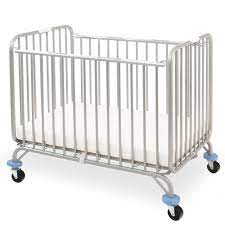 Inspired by vintage american metal cribs, this product is made of iron and is available in a variety of finishes. L A Baby Compact Metal Crib Silver Compact 39 25 L X 25 25 W X 37 5 H Metal Cribs Cribs Baby Cribs And Accessories Furniture Fixtures And Equipment Open Catalog American Hotel Site