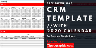 Crm Template For Excel With Calendar 2020 2021 2022 Free Download Tipsographic In 2020 Crm Email Marketing Template Excel