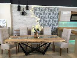 Design Createur Table A Manger Bois Massif Chene Brute Maison Design