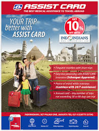 Assist card, perteneciente al grupo starr companies, es la compañía n° 1 en el mundo dedicada a brindar asistencia al viajero de manera integral desde hace más de 45 años. Annual Travel Insurance Assistance Plan By Assist Card Valid Worldwide Indoindians Com