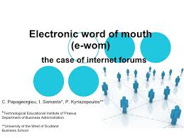 retour à la table des matières. Electronic Word Of Mouth The Case Of Internet Forums