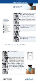 Basic Application Instructions For Neck From Precut Spidertech Kinesiology Tape Neck Strain Kinesiology Taping Kinesiology