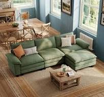 Linsy Home 123" Cloud Modular Sectional Sofa for Living Room, L-Shaped