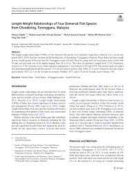 4_data kehadiran kokurikulum 2017 sk kok pasir. Pdf Length Weight Relationships Of Four Demersal Fish Species From Chendering Terengganu Malaysia