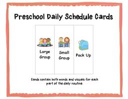 preschool daily schedule cards