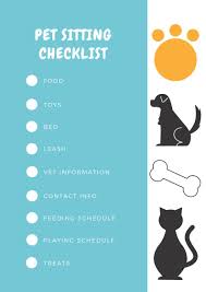 Along with food and water, this could include a game of fetch with your dog, trying to catch the laser pointer with your cat. Cat Sitter Checklist Info Sheet Kay Buell Cat Sitter Pet Sitting Dog Sitting Business