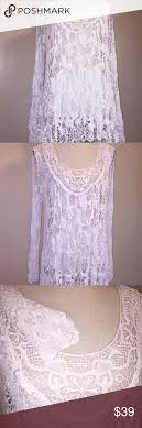 Bella Amore Italy Tunic Top Lace Crocheted Stretch Lace Lace Tops Lace Outfit