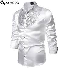 Get the best deals on mens best party shirts and save up to 70% off at poshmark now! Cysincos 2019 Men S Luxury Sequin Dress Shirts Long Sleeve Silk Satin Shiny Disco Party Shirt Men Chemise Stage Dance Shirts Buy At The Price Of 4 81 In Aliexpress Com Imall Com