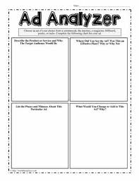 Ad Analyzer Teach Media Literacy Media Literacy Lessons Media Literacy Activities