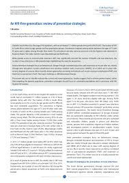 The 2007 unaids report estimated that 5,700,000 south africans had hiv/aids, or just under 12% of south africa's population of 48 million. Pdf An Hiv Free Generation Review Of Prevention Strategies