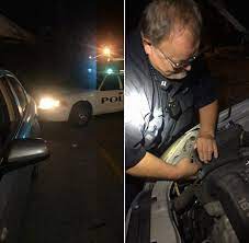 I just got pulled over because my head light was out. I told Officer Adrian McKinney that I had the replacement bulb in my car for it, but couldn't find anyone to