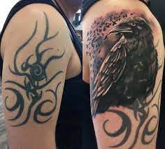 Batman is all dark and black which can be used as a theme to cover some ugliest tattoo designs. 55 Incredible Cover Up Tattoos Before And After Cuded Cover Up Tattoos Before And After Tribal Tattoo Cover Up Cover Up Tattoos