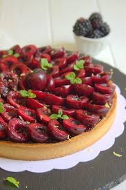 Tarte A La Creme D Amandes Et Cerises Le Coin Cuisine Dessert Cerise Tarte A La Cerise Recettes Sucrees
