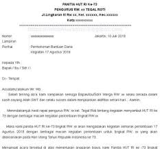 Contoh Surat Permohonan Bantuan Dana Kegiatan 17 Agustus Gudang Contoh Surat