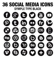 Black And White Social Media Icons Png 36 New Social Media Icons Round Black Stock Vector Social Media Icons Black Social Media Icons Icon Set Vector