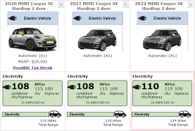 See trim levels and configurations: 2022 Mini Cooper Se Gets Higher Epa Range And Efficiency Rating
