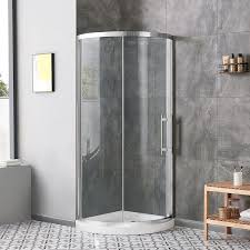 The spruce / daniel fishel you stand under the shower and the pressure feels weak. Ove Decors Swift Install Chrome Corner Round Shower Door With Base 34 In In The Shower Stalls Enclosures Department At Lowes Com