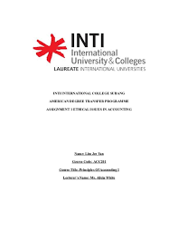 Inti international college subang logo png 1. Doc Inti International College Subang American Degree Transfer Programme Assignment 1 Ethical Issues In Accounting Muscle Luke Academia Edu
