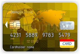 Credit card numbers are assigned by the american national standards institute and the iso or the international organization for standardization. Vector Gold Credit Cards Front View Stock Vector Colourbox