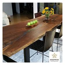 Hollywood Ceviz Masa 210x110 Live Edge Walnut Table Delivery Wood Wooden Liveedge Ahsap Chic Decoration Luxury Live Edge Table Rustic Dining Table