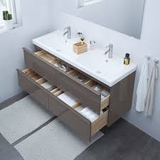 Decide what kind of fitting you prefer in your tall kitchen unit, like adjustable shelves, drawers or other smart storage solutions. Godmorgon Odensvik Sink Cabinet With 4 Drawers High Gloss Gray Dalskar Faucet 56 1 4x19 1 4x25 1 4 Ikea Ikea Godmorgon Ikea Bathroom Ikea Bathroom Vanity