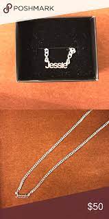 Personalized Jessie Name Necklace Sterling Silver Never Worn Personalized Name Necklace Necklace Reads Jessie I Necklace Name Necklace How To Make Necklaces
