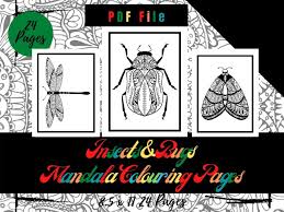 Whether it is ants, spiders, bees, they come together in this gallery of pictures of insects to print and color ! Insects Bugs Mandala Colouring Pages Biology Class Colouring For More Fun Teaching Resources