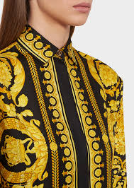 See more ideas about versace silk shirt, silk shirt, versace. Versace Barocco Fw 91 Print Silk Shirt For Women Official Website