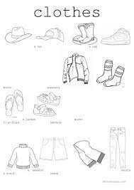 Color the clothes coloring worksheet. Clothes To Color English Esl Worksheets For Distance Learning And Physical Classrooms