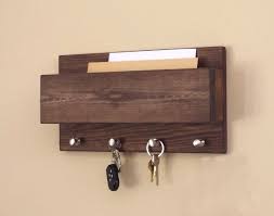 Handmade Rustic Organizer With Key Holder And Place For Letters Easy Installation With Keyhole Brackets H Wooden Key Holder Wall Key Holder Key Holder Diy