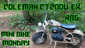 With the exception of the frame and its associated fenders and panels, a majority of parts are interchangeable between coleman mini bike models. Coleman Ct200u Ex Mini Bike Monday Ep 2 Youtube
