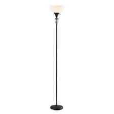 Normande Lighting Bleeker Torchiere Floor Lamp In Dark Zinc Bed Bath Beyond