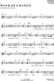 Wind Of Change Keyboard Scorpions Pdf Noten Klick Auf Die Noten Um Reinzuhoren Noten Und Playback Zum Download Wind Of Change Sheet Music Keyboard