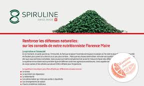 Richesse exceptionnelle en protéines, source de fer et. Renforcer Les Defenses Naturelles Sur Les Conseils De Notre Nutritionniste Florence Maire Spiruline Swissmade