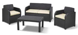 Jetzt keter outdoor angebote durchstöbern & online kaufen. Allibert By Keter Carolina Outdoor 4 Seater Rattan Lounge Garden Furniture Set Graphite With Patio Furniture For Sale Outdoor Sofa Sets Keter Patio Furniture