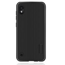 Samsung Galaxy A10 Cizgili Ozel Silikon Kilif Siyah Ucretsiz Kargo