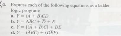 Construct a logic circuit diagram in boolean expression? Write The Boolean Expression And Draw The Gate Logic Diagram And Typical Plc Ladder Logic Dia Gr Homeworklib