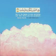 وفي السماء رزقكم وما توعدون قال تعالى Quran Surah Best Quotes Quran