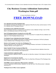 Maybe you would like to learn more about one of these? Fillable Online Radiorusak Esy City Business License Addendum Instructions Washington Statepdf Free Download And Read Books City Business License Addendum Instructions Washington State Pdf Radiorusak Esy Fax Email Print Pdffiller