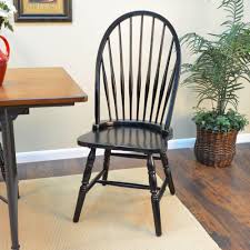 The right layout for your windsor collection must showcase the design and functionality of this unique furniture. Carolina Cottage Black Wood Windsor Dining Chair 1c53 969 The Home Depot