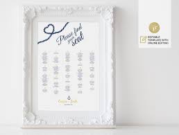Seating Chart Poster 18x24 Nautical Knot