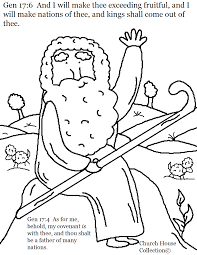 This coloring sheet has one elephant and number one written at the top. Abraham Coloring Page Genesis 17 6