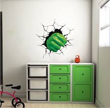 Hulk Smash Wall Decal Hulk Punch Wall Vinyl Sticker Marvel Wall Sticker S39 Superhero Room Superhero Wall Stickers Kids Wall Murals