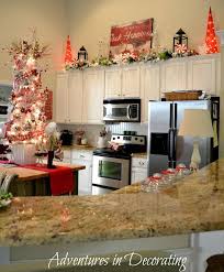 Our Christmas Great Room And Kitchen Christmas Kitchen Decor Christmas Kitchen Decorating Above Kitchen Cabinets