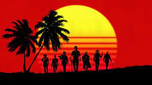 Red Dead Redemption 2 Retro Wallpaper Retro Wallpaper Desktop Wallpaper Colorful Wallpaper