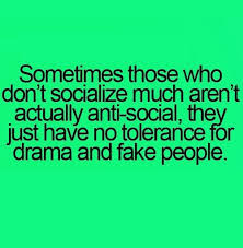 Sometimes Those Who Don T Socialize Much Aren T Actually Anti Social They Just Have No Tolerance For Drama And Fake People Gossip Quotes Fake People Quotes