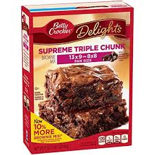 Betty Crocker Baking Delights Triple Chunk Supreme Brownie Mix Box 21 Oz Check This Boxed Brownies Taste Homemade Betty Crocker Recipes Brownie Mix Recipes