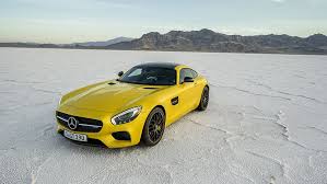 Mercedes Amg Gt Coupe 2015 Static Front 3 4 Shot In Bonneville Salt Flats Usa More Images On The Following L Mercedes Sports Car Mercedes Amg Mercedes Sport